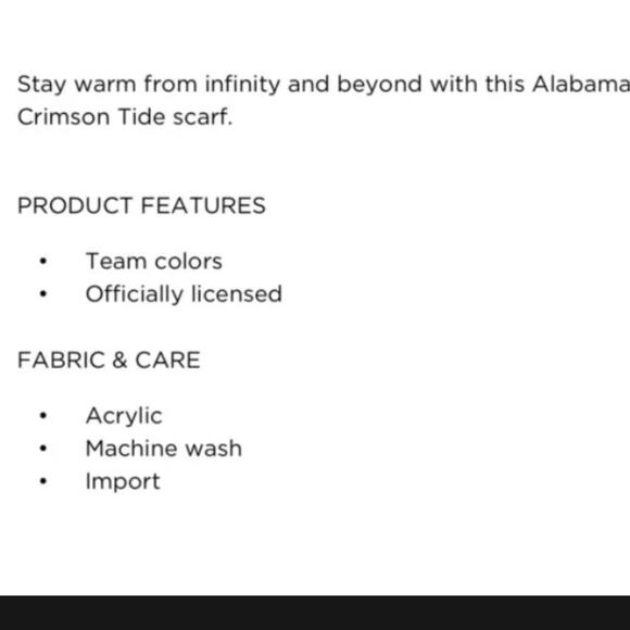 Forever Collectibles Alabama Bama Infinity scarf - Picture 2 of 9